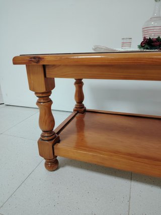 Mesa de centro madera y cristal