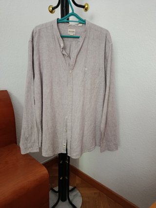 Camisa Dockers cuello mao beige