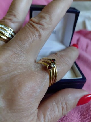 Anillos Oro Laminado 14kl JUMAR 3 piezas
