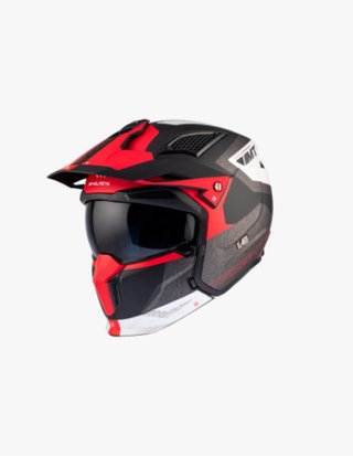 Casco MT Streetfighter Negro Gris Rojo Nuevo
