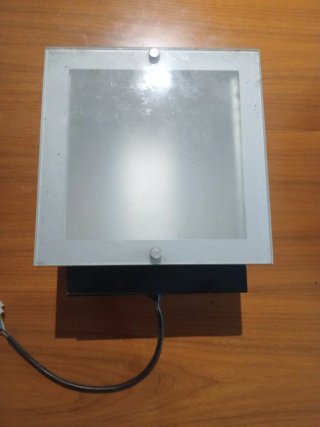 Plafón de luz de cristal y plástico