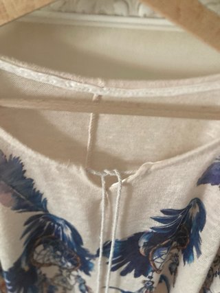 Blusa con stampa piume e acchiappasogni