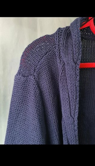 Cardigan blu scuro 100% cotone H&M nuovo tg.l