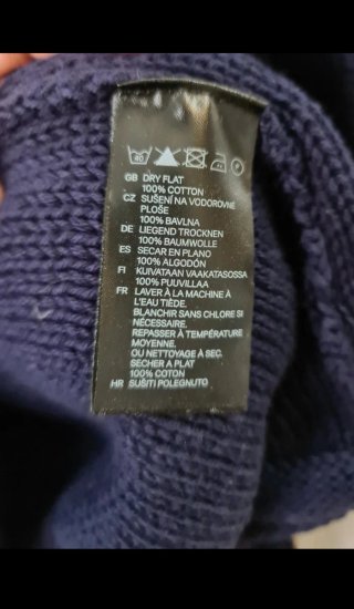 Cardigan blu scuro 100% cotone H&M nuovo tg.l
