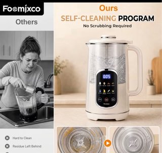 FOOMIXCO Macchina Latte Vegetale Acciaio Inox