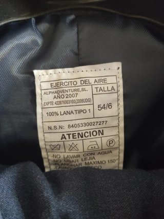 Traje de gala Ejército del Aire azul
