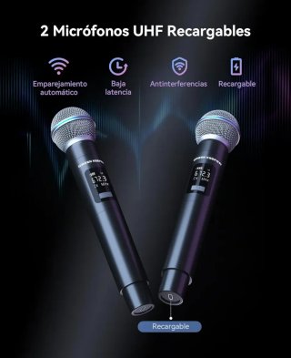 Máquina Karaoke GREEN KEEPER con 2 Micrófonos