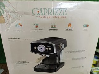 Caprizze - Cafetera espresso semiautomática, negro