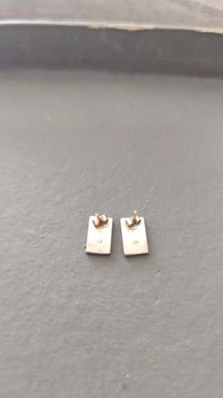 Pendientes Nacar Rectangulares