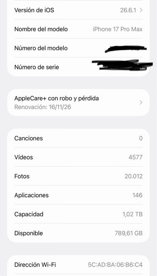 iPhone 17 Pro Max 1TB Azul IMPECABLE