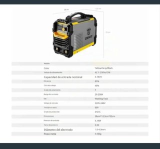 Máquina Soldar Inverter MMA200AE DEKO