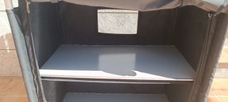 Armario Cocina Plegable TecTake Negro/Plata