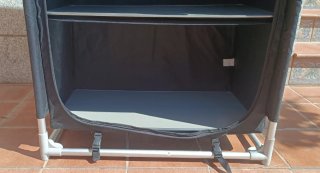 Armario Cocina Plegable TecTake Negro/Plata