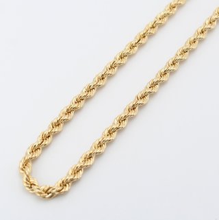 Cadena de oro de 18k. Peso: 15.37 gr.