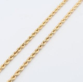 Cadena de oro de 18k. Peso: 15.37 gr.