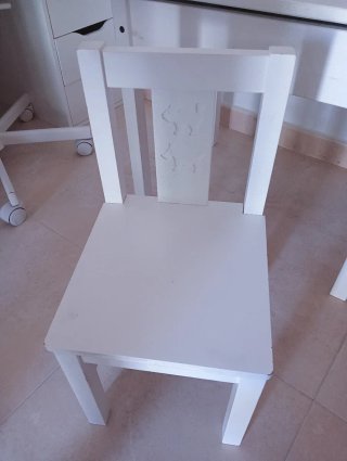 Escritorio y silla infantil blanco