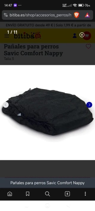 Pañales desechables para perros SAVIC Talla 3