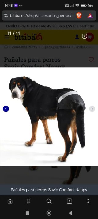Pañales desechables para perros SAVIC Talla 3