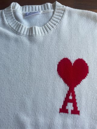 Jersey Ami Paris Corazón Rojo Talla L