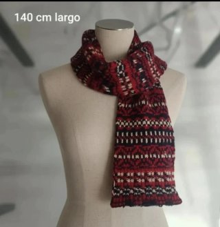 Bufanda de punto vintage 140 cm