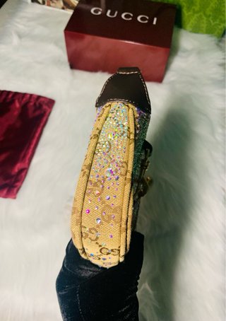 borsa Glitter Oro e Rosa