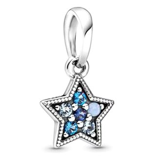 Colgante Estrella Zirconitas S925 Azul