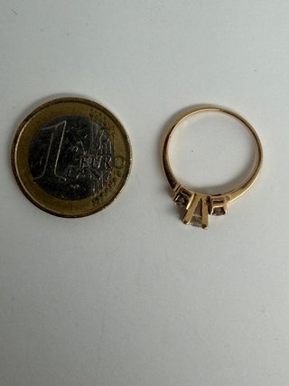 Anillo Oro 18k Diamante Talla 10