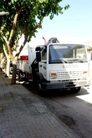 Camion con pluma Reanult midliner 150