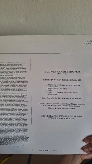 Vinilo Beethoven 9. Sinfonía Karajan
