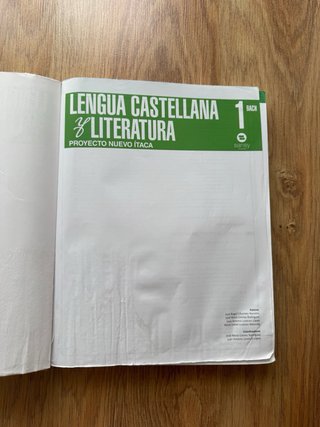 Libro Lengua Castellana y Literatura 1º Bach Sansy