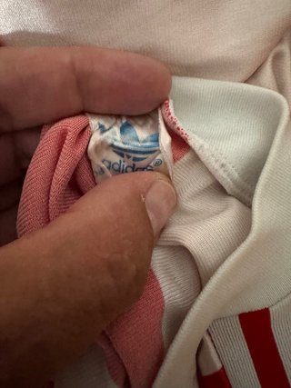Camiseta Adidas Rayas Roja y Blanca Años 80