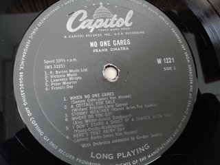 Frank Sinatra No One Cares LP Capitol W1221
