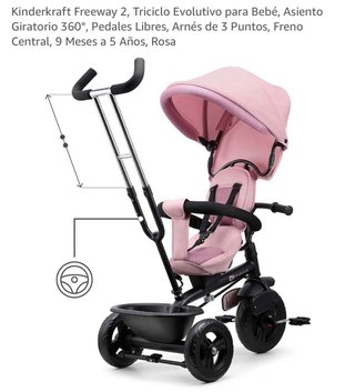 Triciclo Kinderkraft Freeway 2 Rosa