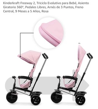 Triciclo Kinderkraft Freeway 2 Rosa