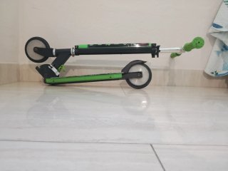 Patinete para niños roll Run plegable negro y verd