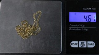 Cadena de oro de 18k. Peso: 4.61 gr.