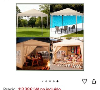 Carpa Plegable ISE 3x3 Beige