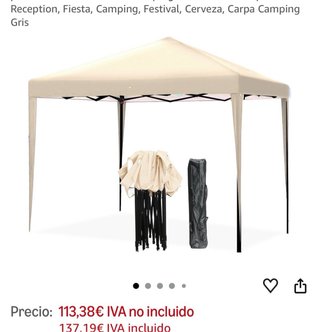 Carpa Plegable ISE 3x3 Beige