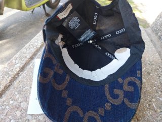 Cappellino Gucci blu/marrone