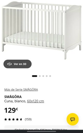 Cuna Smagora + colchón + protector