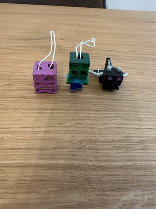 Mini portachiavi Minecraft (3 pezzi)