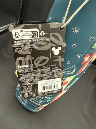 Borsa Tote Loungefly Disney Minnie Mickey Natale