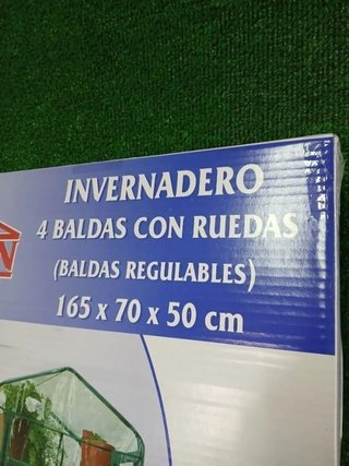 Invernadero 4 Baldas con ruedas 70x50x165cm