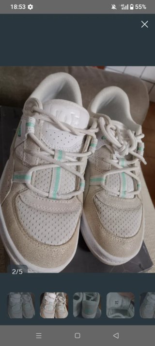 Scarpe DC Unisex Beige/Bianche Usate
