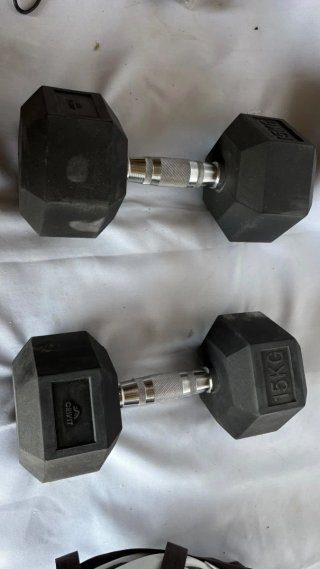 Set 2 Pesas 15kg Hexagonales