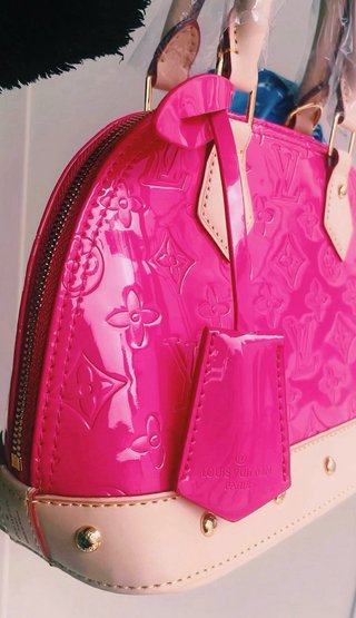 borsa fucsia in Vernice lucida
