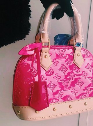 borsa fucsia in Vernice lucida