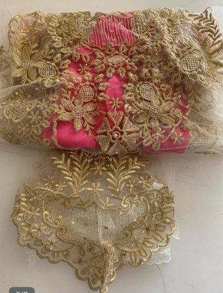 Manteletas Falleras Niña Doradas y Rosas