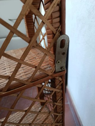 Estantería de mimbre de 3 baldas