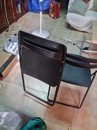 2 Sillas Plegables Negras